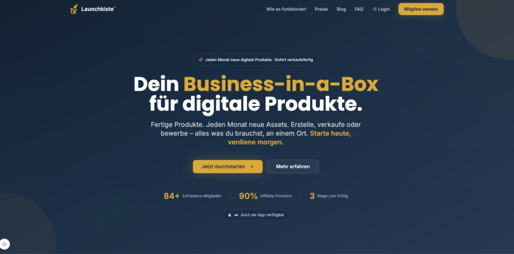 Affiliate-Programme für Anfänger, Launchkiste Erfahrungen