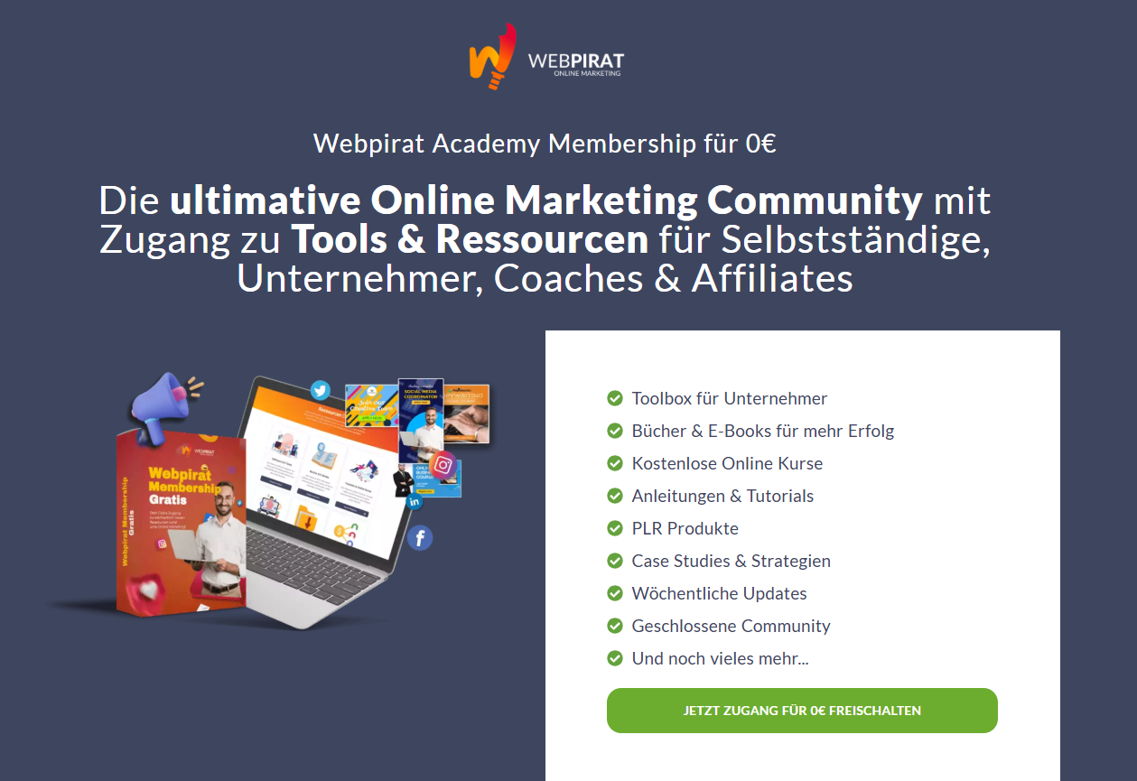 Affiliate-Programme für Anfänger, Webpirat Membership