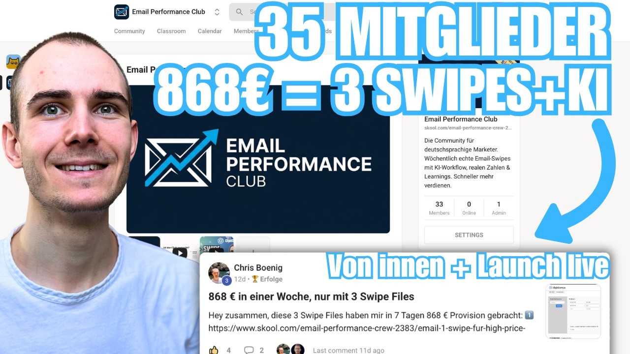 Email Performance Club, Chris Boenig Erfahrungen, E-Mail Marketing Strategie, Affiliate Marketing 2026, Online Geld verdienen, Email Performance Club Test, Listenaufbau Anleitung